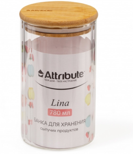 Банка из боросиликатного стекла для хранения сыпучих продуктов Lina | Lina | Attribute