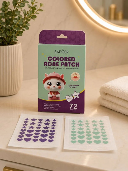 Патчи от прыщей Colored Acne Patch, 72 шт