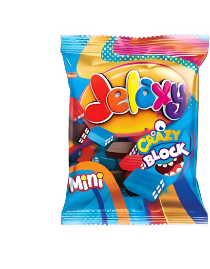 Жевательный мармелад Jelaxy Liquorice Bricks Bite Size Mini Sugar Mix 80 гр