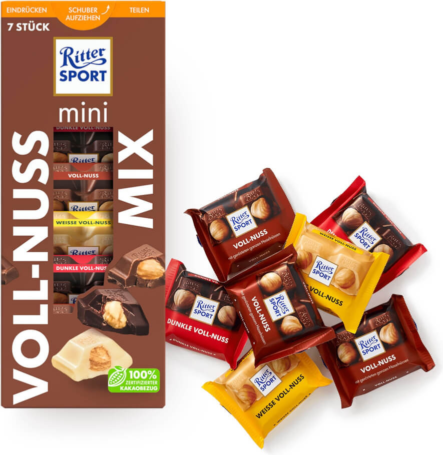 Набор мини-шоколада «Mini tower extra nut» | Ritter Sport