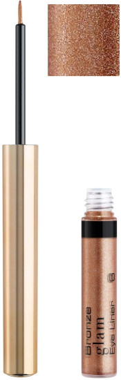Жидкая подводка для век с блестящим финишем «Bronze Glam Eye Liner», оттенок 6 Glam Bronze