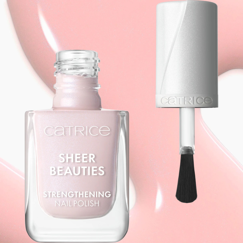 Лак для ногтей укрепляющий «Sheer Beauties Strengthening Nail Polish», оттенок 040 Fluffy Cotton Candy | Catrice
