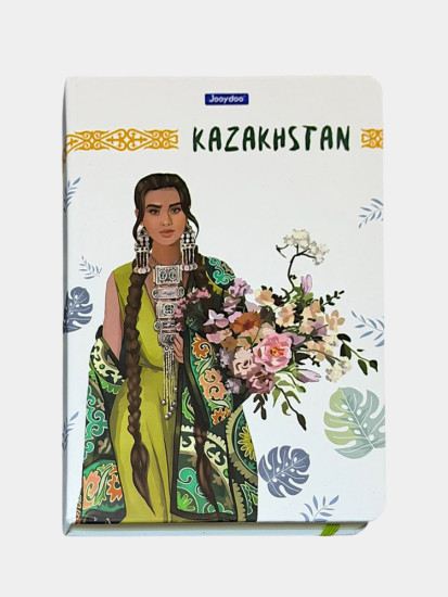 Блокнот в клетку, подарочный, этно-дизайн, формат А5