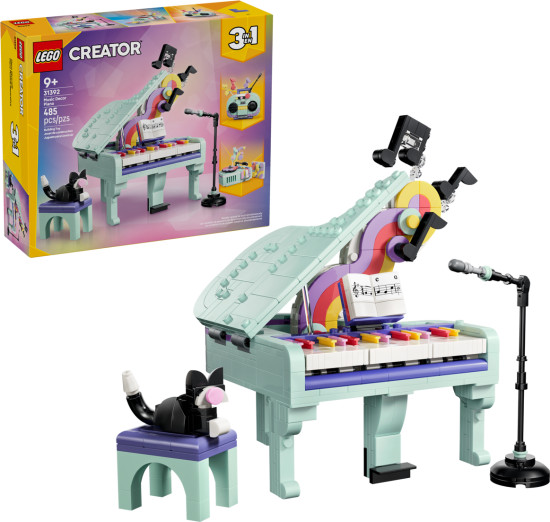 Конструктор LEGO® 31392 Музыкальный декор: рояль с котом