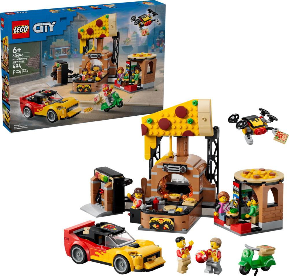Конструктор City 60496 Пиццерия и техника для доставки. Pizza Delivery Experience with Vehicles | LEGO City | LEGO (ЛЕГО)