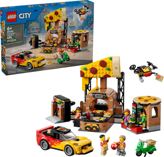 Конструктор LEGO® 60496 Пиццерия и техника для доставки