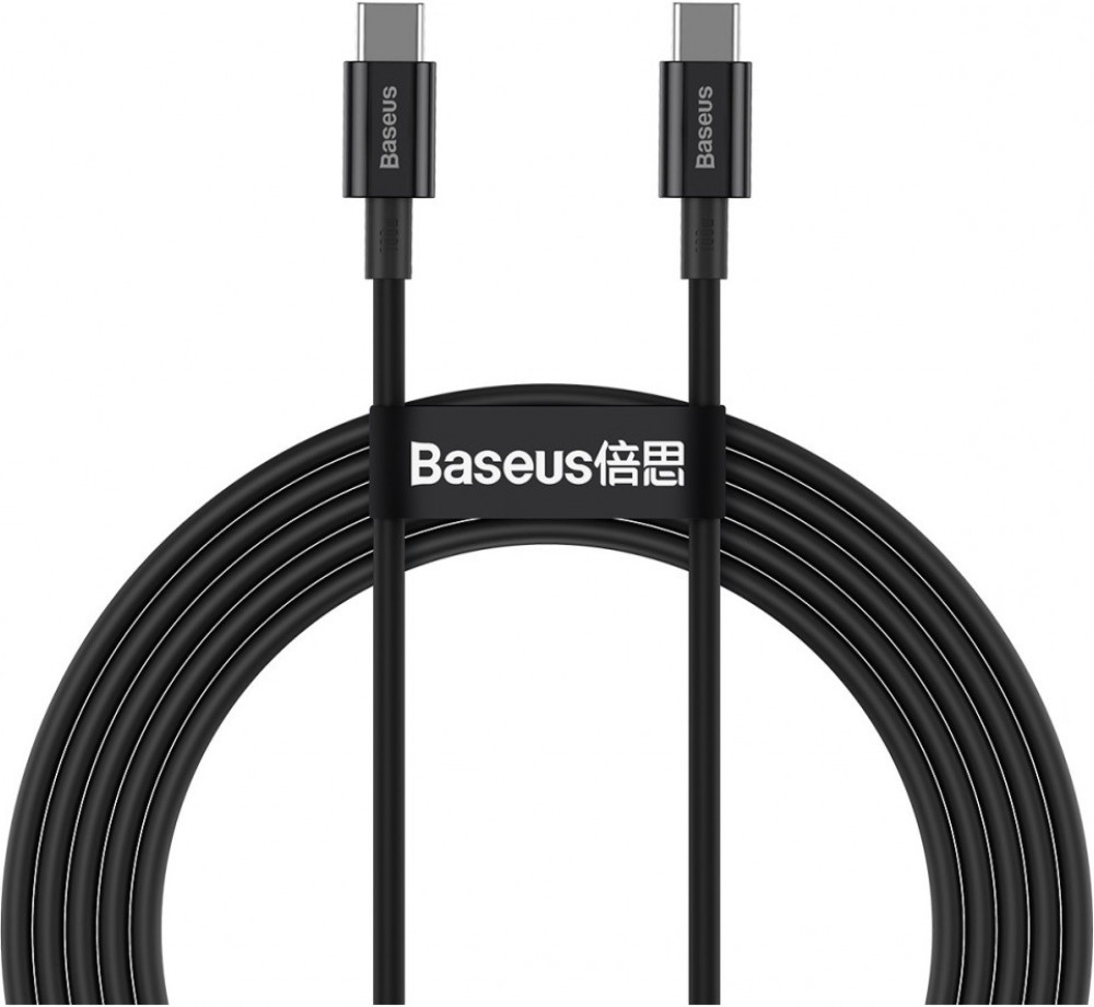 Кабель Superior Series CATYS-C01 Type-C-Type-C 5A PD 100W 2м, Черный | Baseus