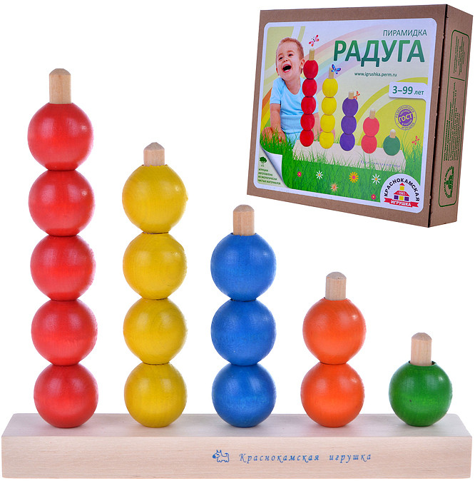 Пирамида «Радуга» | Краснокамская игрушка