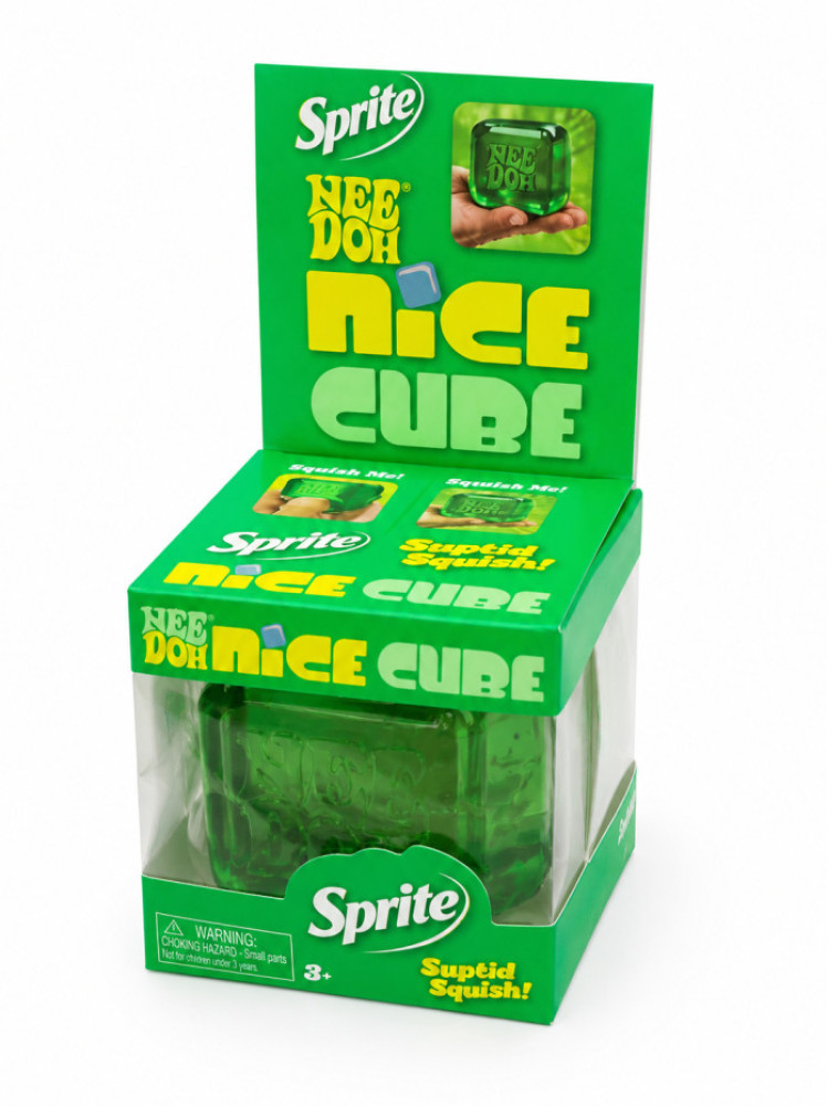 Антистресс-игрушка Nice Cube Sprite, мягкий прозрачный кубик | NICE