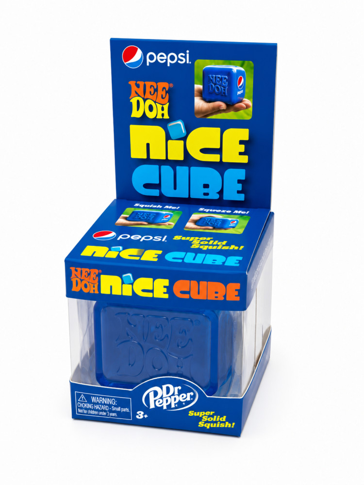 Антистресс-игрушка Nice Cube Pepsi, мягкий прозрачный кубик | NICE