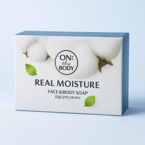 Мыло для лица и тела увлажняющее с ароматом теплого хлопка «Real Moisture Warm Cotton Soap» | On: the body