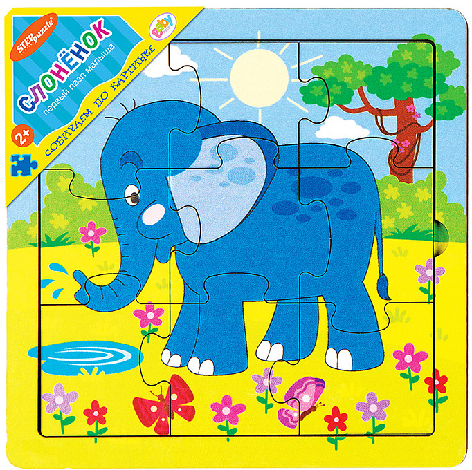 Игра из дерева «Слонёнок» | Step Puzzle