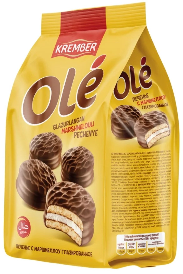 Печенье глазированное с маршмеллоу «Ole» | Krember