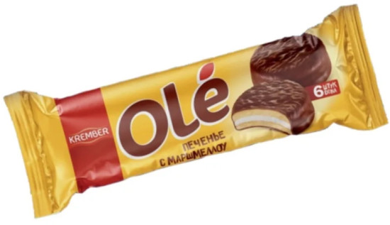 Печенье глазированное с маршмеллоу «Ole»