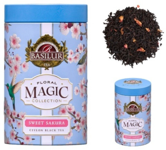 Чай Floral Magic Sweet Sakura черный листовой 75 г | Basilur