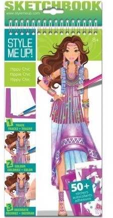 Блокнот с трафаретами «Хиппи» | Style Me Up! Sketchbooks | Style me up!