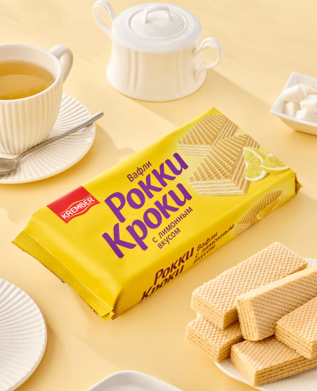 Вафли с лимонным вкусом «Рокки Кроки»