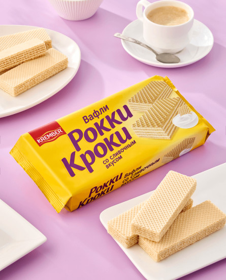 Вафли со сливочным вкусом «Рокки Кроки»