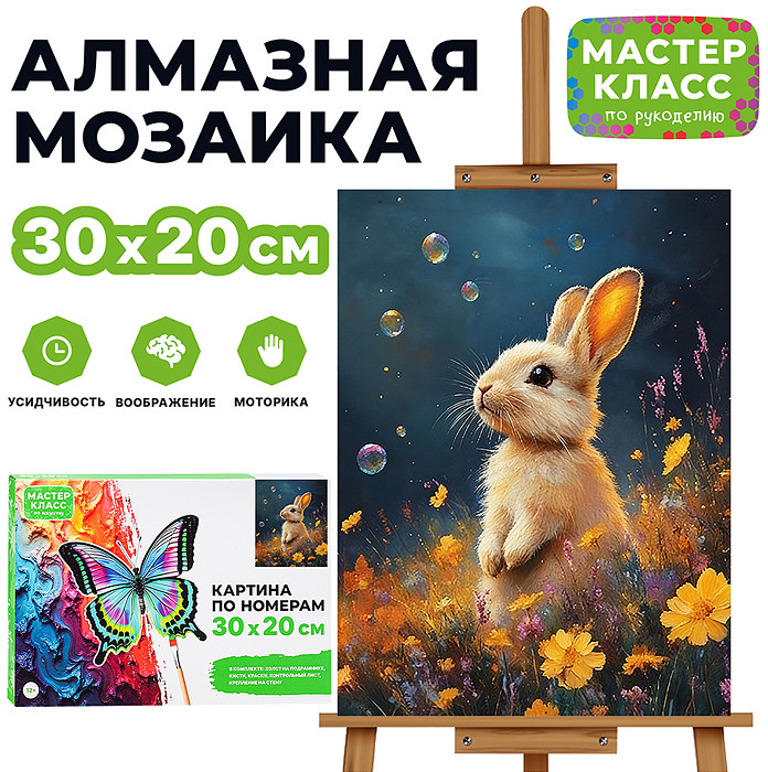 Картина по номерам «Зайчик» | Мастер класс
