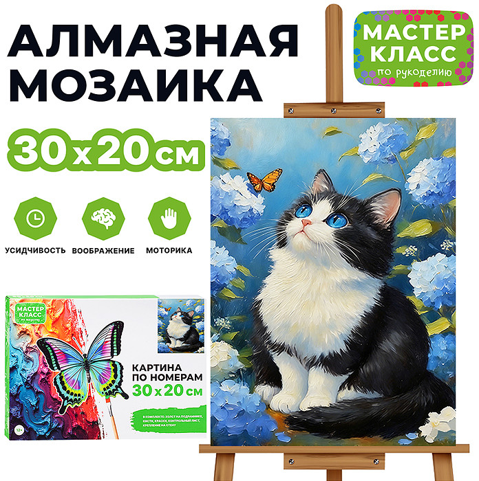 Картина по номерам «Синеглазка» | Мастер класс