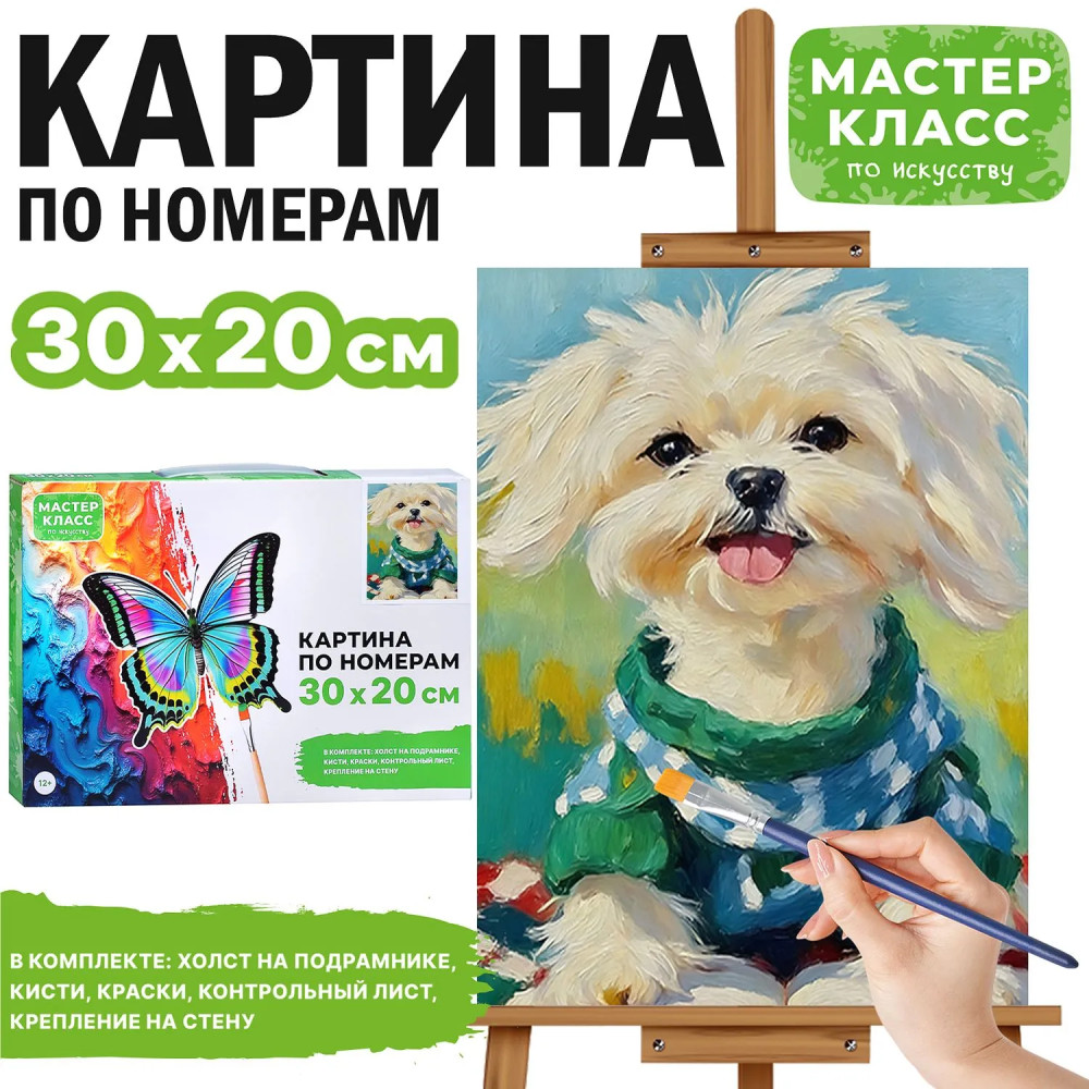 Картина по номерам «Читатель» | Мастер класс
