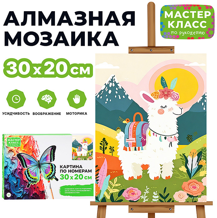 Картина по номерам «Лама» | Мастер класс