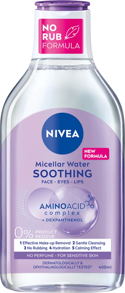 Мицеллярная вода для лица, глаз и губ успокаивающая «Soothing» | NIVEA