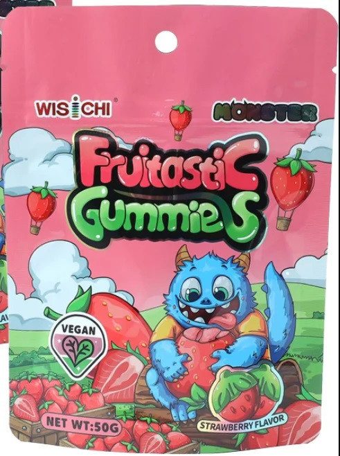 Жевательные конфеты Frutastic Gummies Strawberry Pectin Candy со вкусом клубники | Wisichi