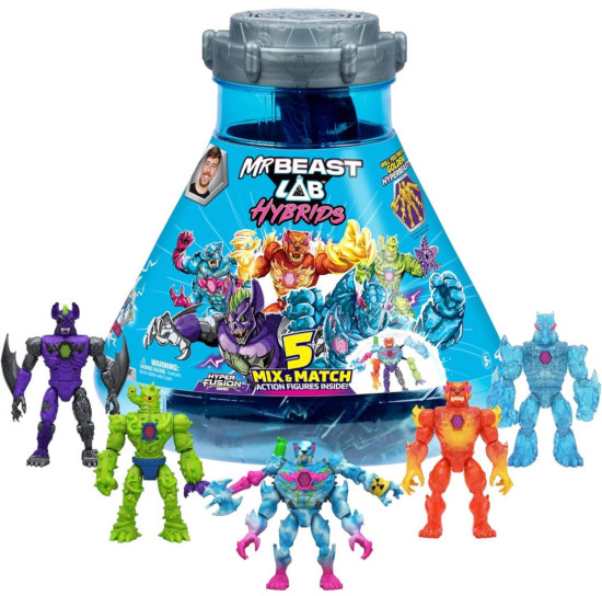 Набор Beast Lab Mr Beast Lab Hybrid Mix and Match Mega Pack Набор из 5 фигурок Мистер Бист