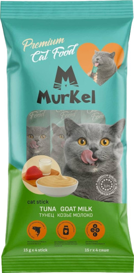Лакомство-пюре для кошек «Тунец-козье молоко»