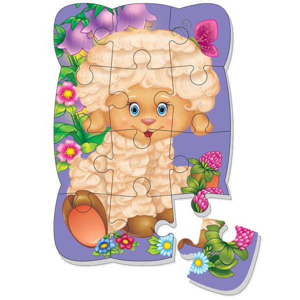 Пазлы на магните «Овечка» | Пазлы на магните | Vladi Toys