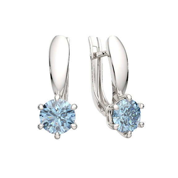 Серьги из серебра с топазами | Lucente Silver