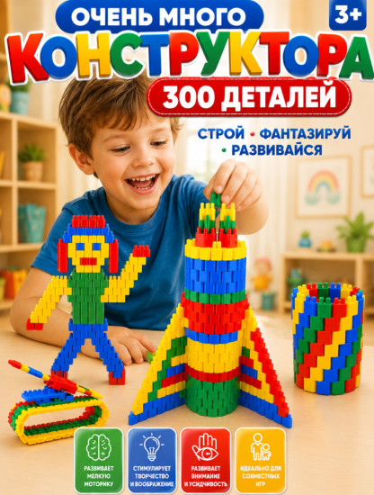 Конструктор детский блочный
