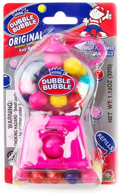 Жевательная резинка в диспенсере-брелке Dubble Bubble Key-Ring | Kidsmania