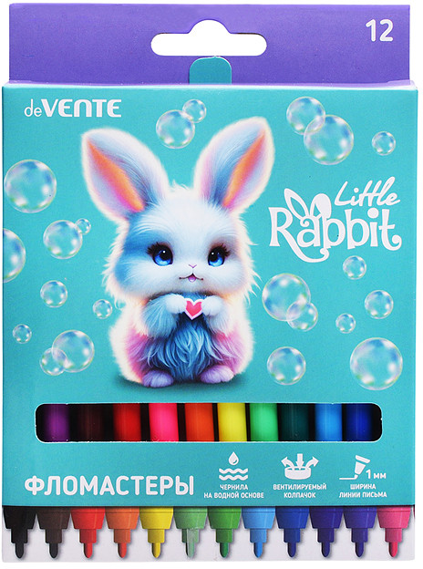 Набор фломастеров с вентилируемым колпачком «Little Rabbit» | deVENTE