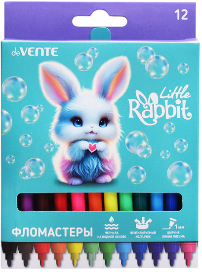 Набор фломастеров с вентилируемым колпачком «Little Rabbit»