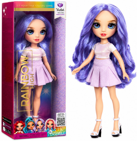 Кукла-модель Rainbow High Кукла Rainbow High Violet Willow с длинными сиреневыми волосами 28 см