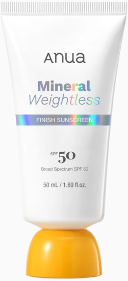 Солнцезащитный крем минеральный Weightless SPF50+ PA++++