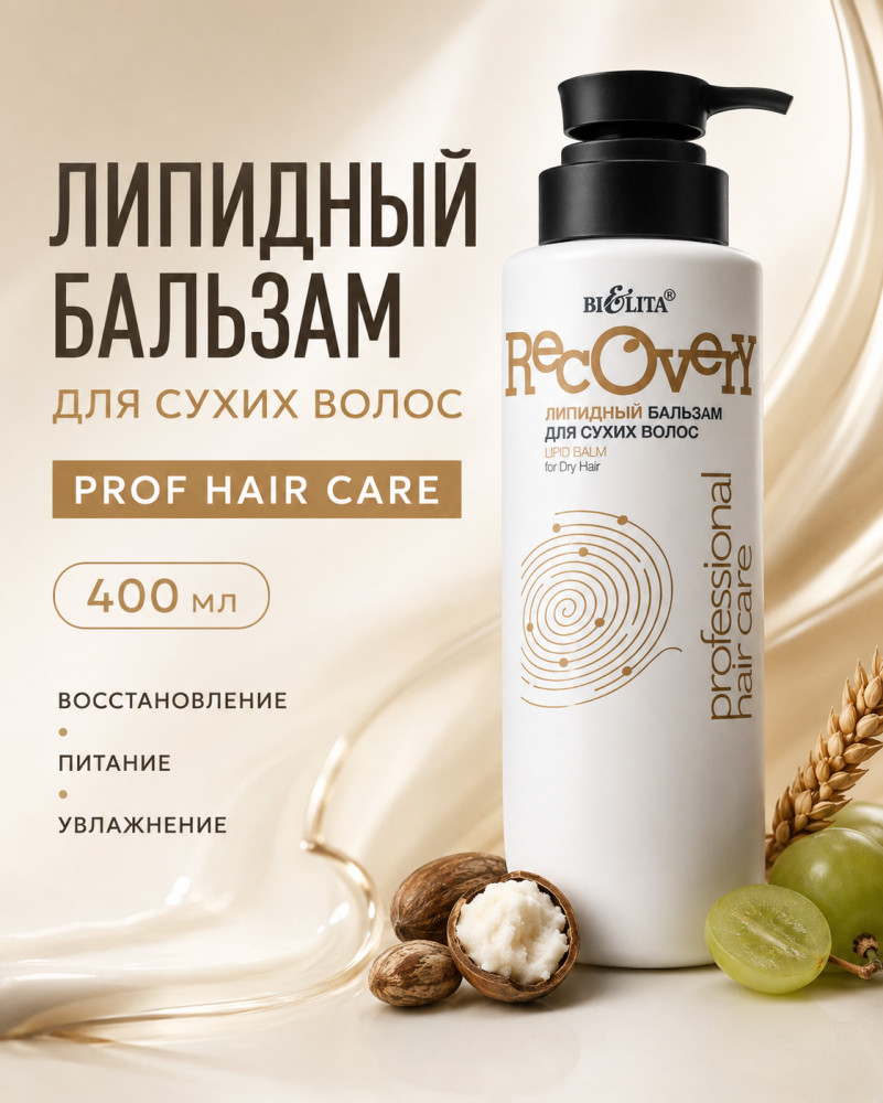 Бальзам Липидный для сухих волос Prof Hair Care 400 мл | Bielita