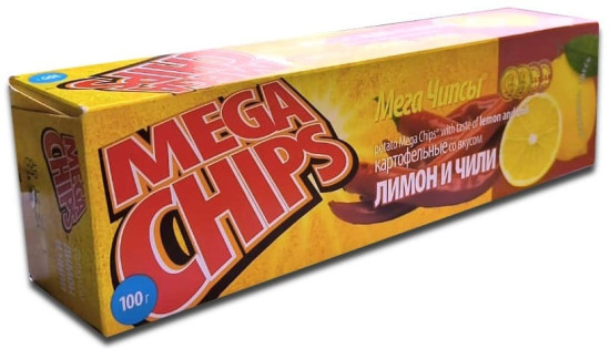 Megachips чипсы картофельные «Лимон и чили»