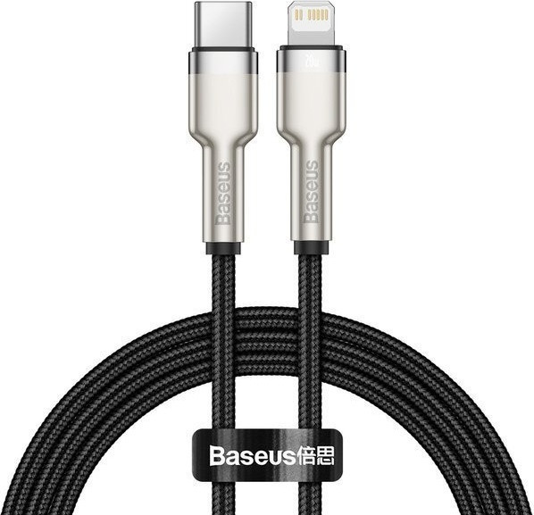 Кабель Cafule Series Metal CATLJK-A01 Type-C-Lightning PD 20W 2.4A 1м Черный | Baseus