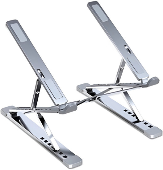 Подставка для ноутбука Multifunction складная, регулируемая, алюминиевая, до 21″