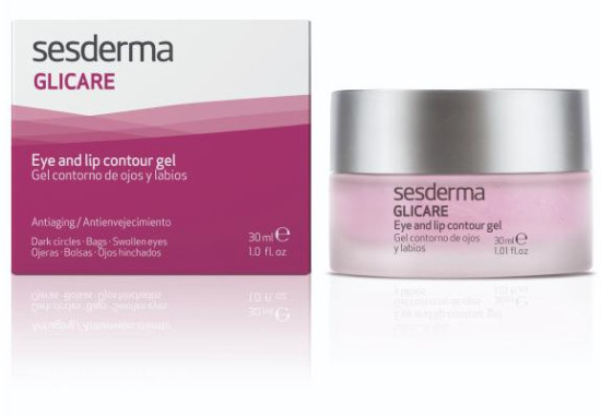 Гель Glicare Eye-Lip Contour омолаживающий для кожи вокруг глаз и губ от темных кругов, отеков, мешков под глазами и морщин