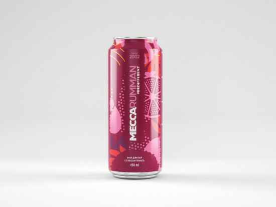 Meccacola Напиток безалкогольный сильногазированный со вкусом граната, 0,45 л, ж/б