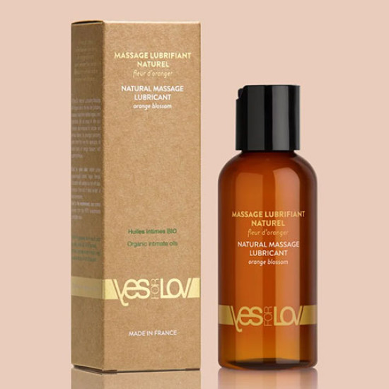 Массажное масло и лубрикант 3 в 1 с ароматом цветка апельсина «Natural Massage Lubricant With Organ» | YESforLOV