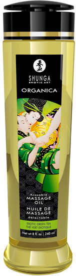 Массажное масло с ароматом «Зеленый чай» Massage Oil Organica | Shunga