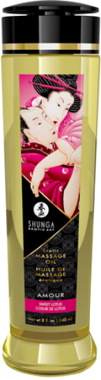 Массажное масло с ароматом «Сладкий лотос. Massage Oil Amour» | Shunga