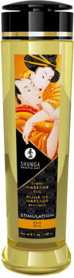 Массажное масло с ароматом «Активный персик. Massage Oil» | Shunga