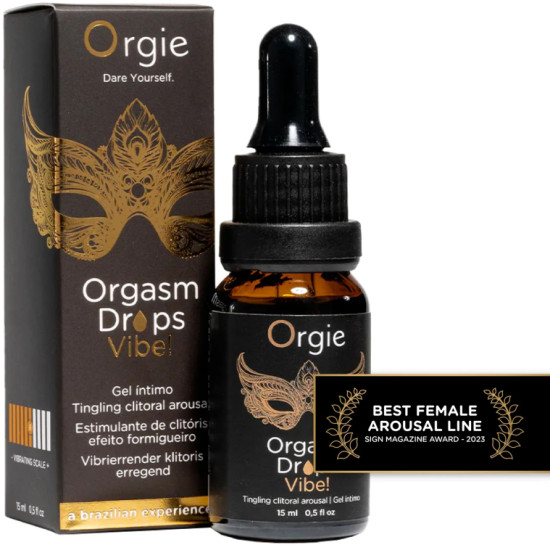 Возбуждающие капли на клитор «Orgasm drops vibe!»