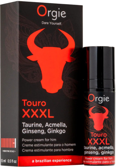 Возбуждающий крем с эффектом увеличения и вибрации для мужчин «Touro xxxl»